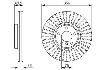 0986479349 BOSCH Тормозной диск