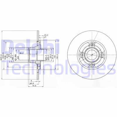 BG2702 DELPHI Тормозной диск