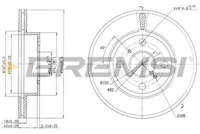 CD6407V BREMSI Тормозной диск