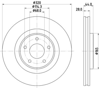 8DD355125341 HELLA PAGID Тормозной диск