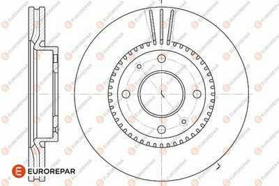 1667853180 EUROREPAR Тормозной диск