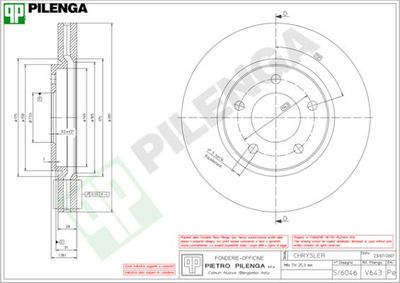 V643 PILENGA Тормозной диск