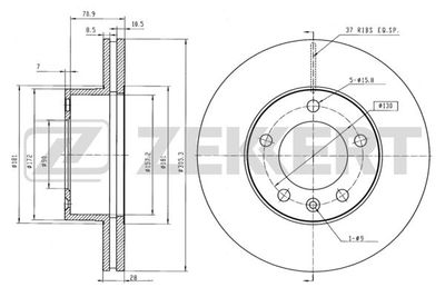 BS5311 ZEKKERT Тормозной диск