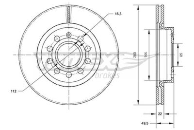 TX7030 TOMEX Brakes Тормозной диск