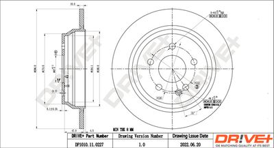 DP1010110227 Dr!ve+ Тормозной диск