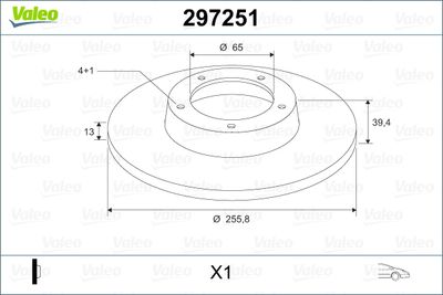 297251 VALEO Тормозной диск