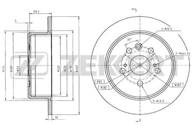 BS5961 ZEKKERT Тормозной диск