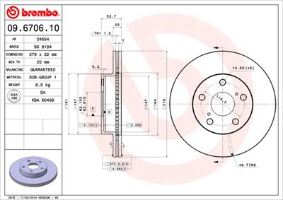 09670610 BREMBO Тормозной диск