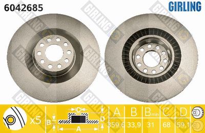 6042685 GIRLING Тормозной диск