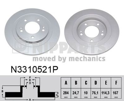 N3310521P NIPPARTS Тормозной диск