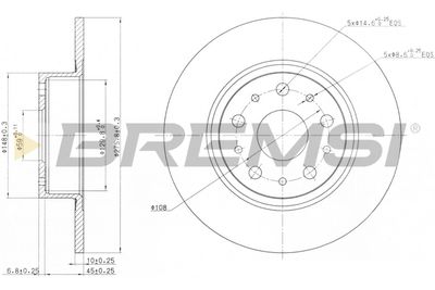 CD6805S BREMSI Тормозной диск