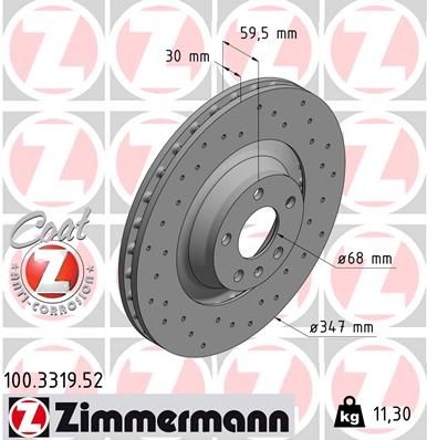 100331952 ZIMMERMANN Тормозной диск