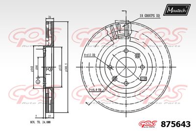 875643 MAXTECH Тормозной диск