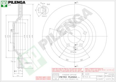 V223 PILENGA Тормозной диск