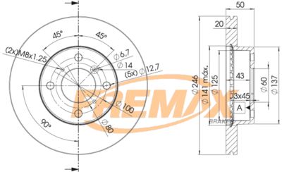 BD4801 FREMAX Тормозной диск