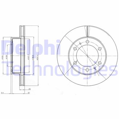 BG4211C DELPHI Тормозной диск