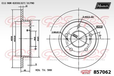 857062 MAXTECH Тормозной диск