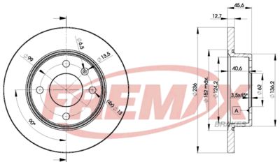 BD4321 FREMAX Тормозной диск