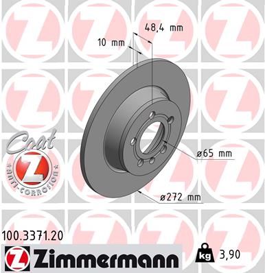 100337120 ZIMMERMANN Тормозной диск