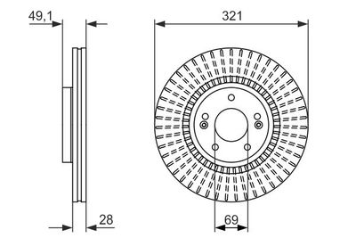 0986479786 BOSCH Тормозной диск