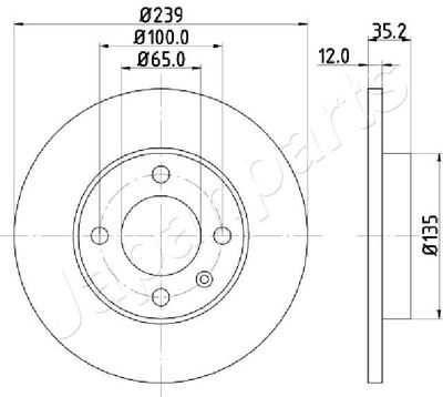 DI0938 JAPANPARTS Тормозной диск