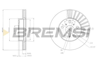 CD6403V BREMSI Тормозной диск