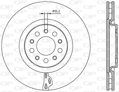 BDA256220 OPEN PARTS Тормозной диск