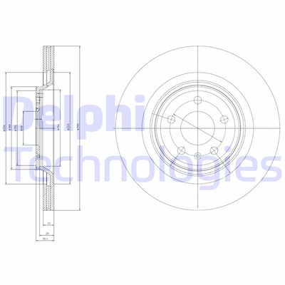 BG4078 DELPHI Тормозной диск