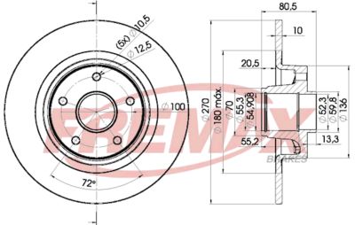 BD7898KT FREMAX Тормозной диск