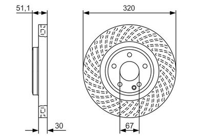 0986479A59 BOSCH Тормозной диск