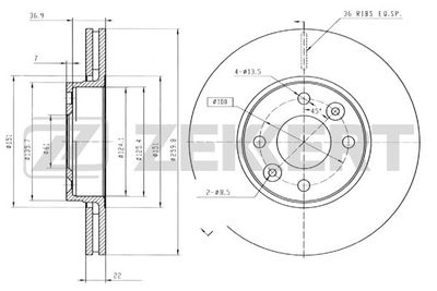 BS5231 ZEKKERT Тормозной диск