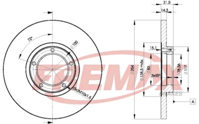 BD6055 FREMAX Тормозной диск