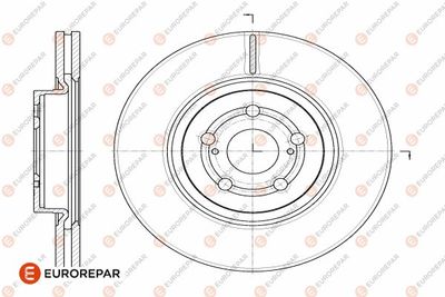 1642757680 EUROREPAR Тормозной диск