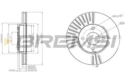 CD8068V BREMSI Тормозной диск