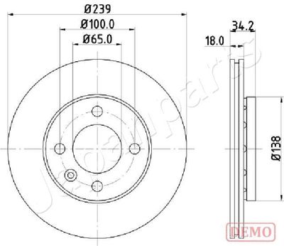 DI0952C JAPANPARTS Тормозной диск