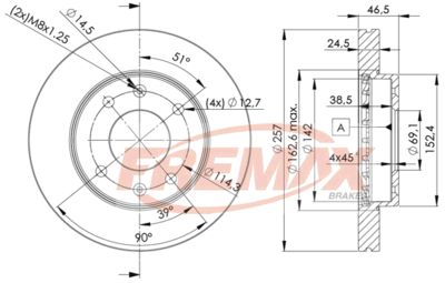 BD2902 FREMAX Тормозной диск