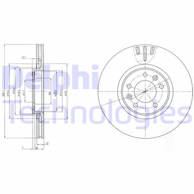 BG4150 DELPHI Тормозной диск