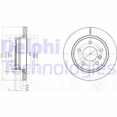 BG3041C DELPHI Тормозной диск