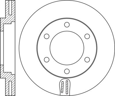 FR0557V FIT Тормозной диск