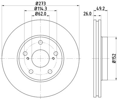 PCD12142 DON Тормозной диск