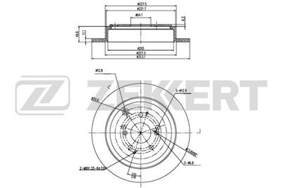 BS6068 ZEKKERT Тормозной диск