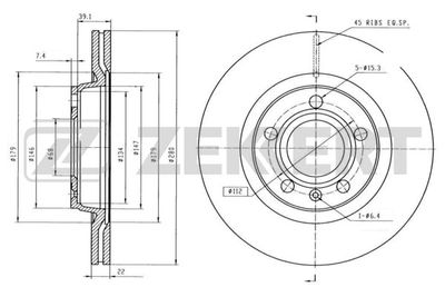 BS5195B ZEKKERT Тормозной диск