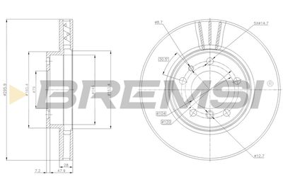 CD6712V BREMSI Тормозной диск