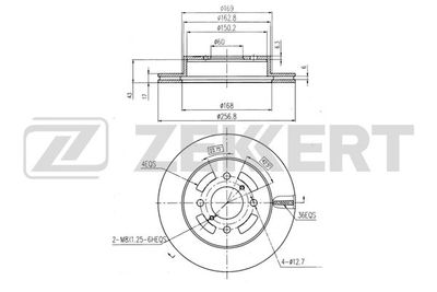 BS5365 ZEKKERT Тормозной диск