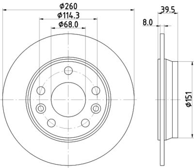 8DD355133761 HELLA Тормозной диск