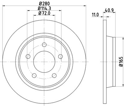 8DD355110911 HELLA Тормозной диск