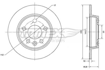 TX7016 TOMEX Brakes Тормозной диск