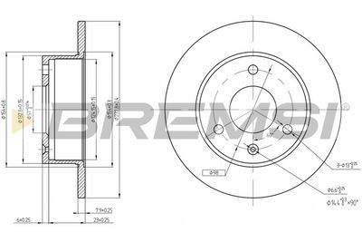 CD6132S BREMSI Тормозной диск