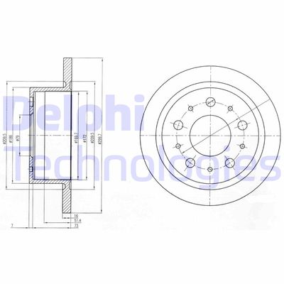 BG4062 DELPHI Тормозной диск