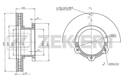 BS6028 ZEKKERT Тормозной диск